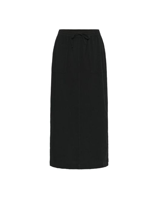 Maxi Skirts Kaffe de color Black