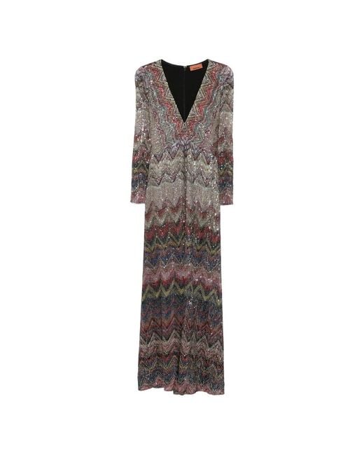 Missoni Gray Neutrals Dresses