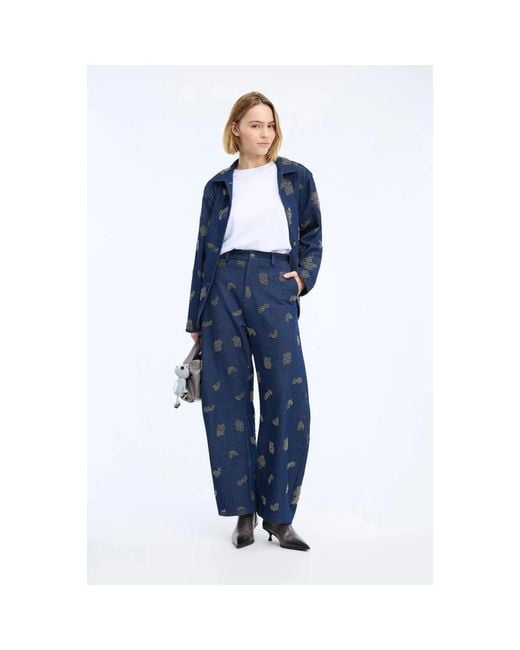 Munthe Blue Wide Jeans