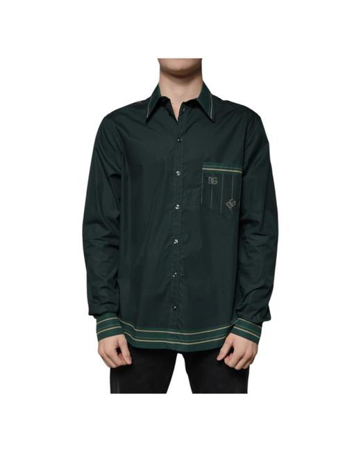 Dolce & Gabbana Green Casual Shirts for men