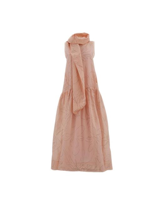 Plan C Brown Midi Dresses