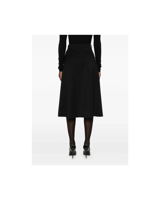 Balenciaga Black Midi Skirts
