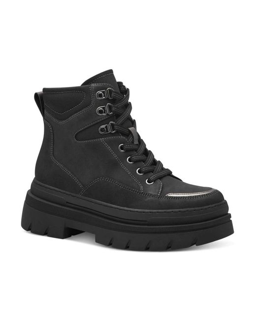 Marco Tozzi Black Lace-Up Boots