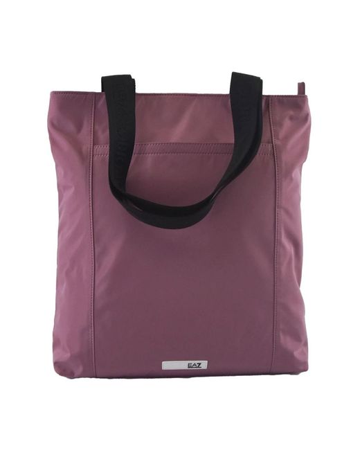EA7 Purple Technische Stoff-Shopper-Tasche