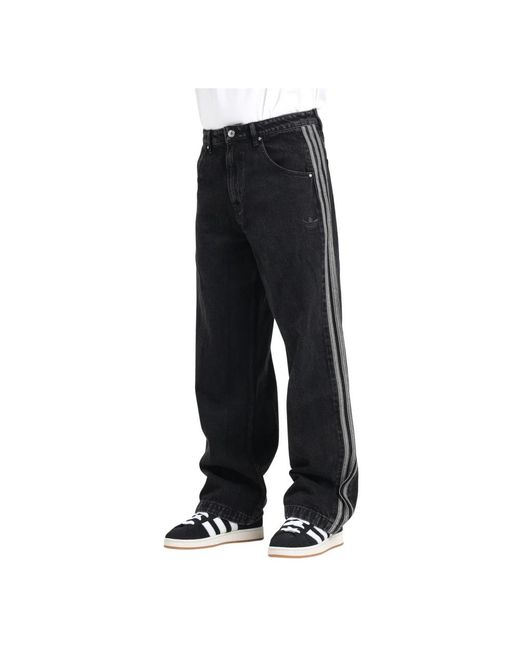 Adidas Originals Wide Jeans in het Black voor heren