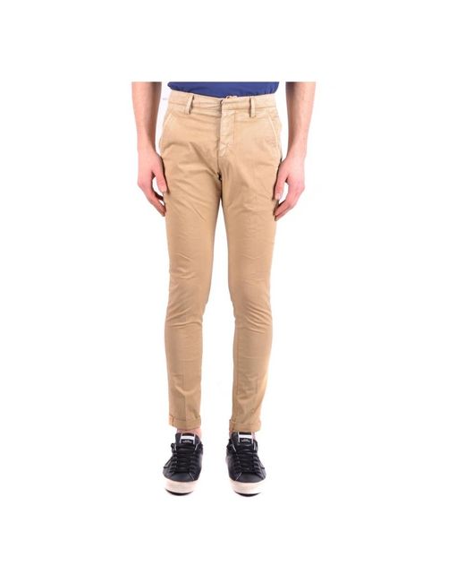 Dondup Slim-Fit Trousers in het Natural voor heren