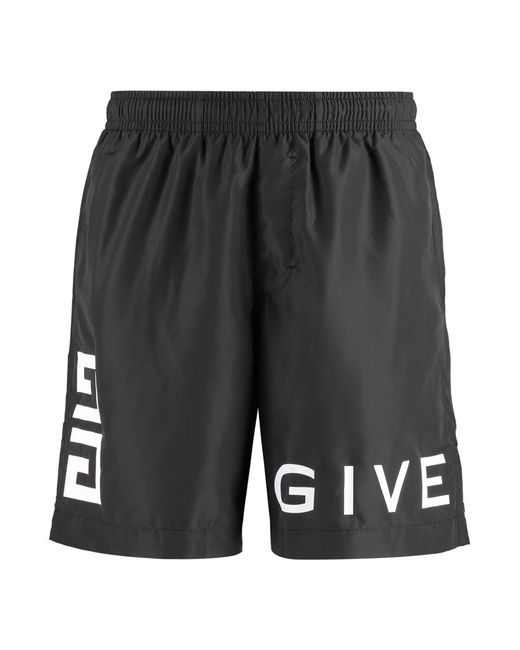 Givenchy Badmode ,Zwart ,Polyester 4G Lange Zwemshort in het Black voor heren