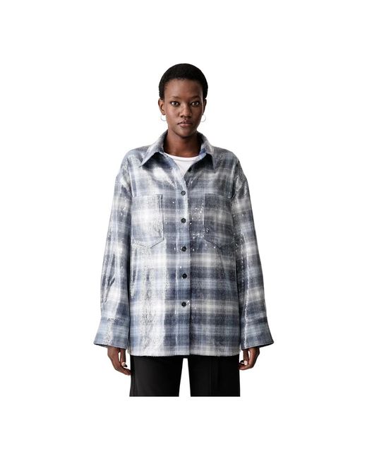 Pinko Shirt Jacket in het Blue