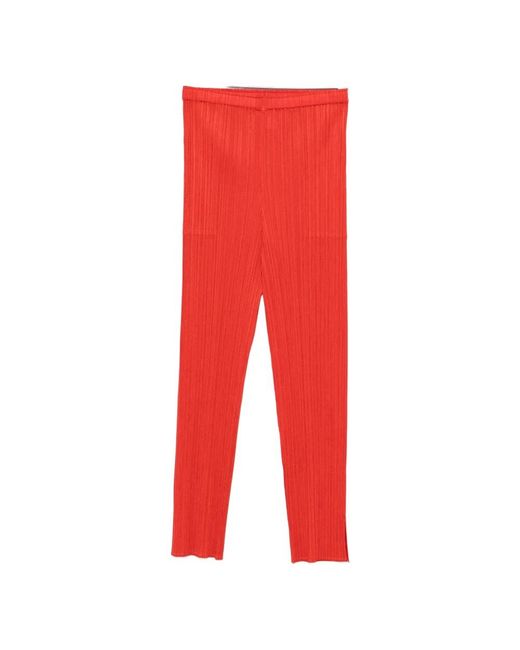 Issey Miyake Red Cropped Trousers