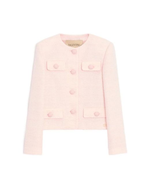 Valentino Pink Tweed Jackets