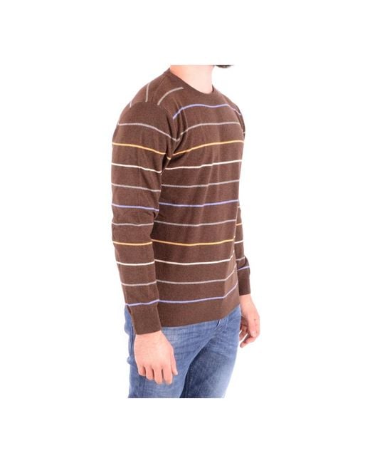 Gant Brown Round-Neck Knitwear for men