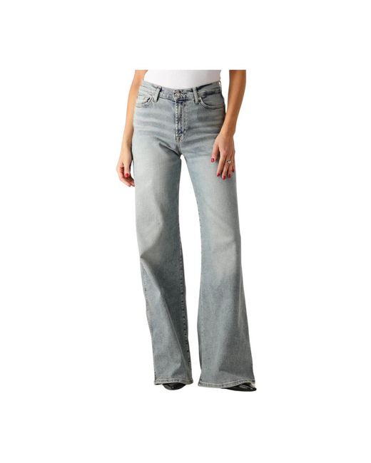 7 For All Mankind Wide Leg Jeans Lotta Amuse Me in het Gray