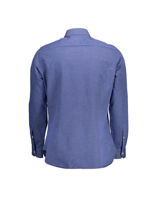 U.S. POLO ASSN. Slim Fit Hemd mit Besticktem Logo in Blue für Herren