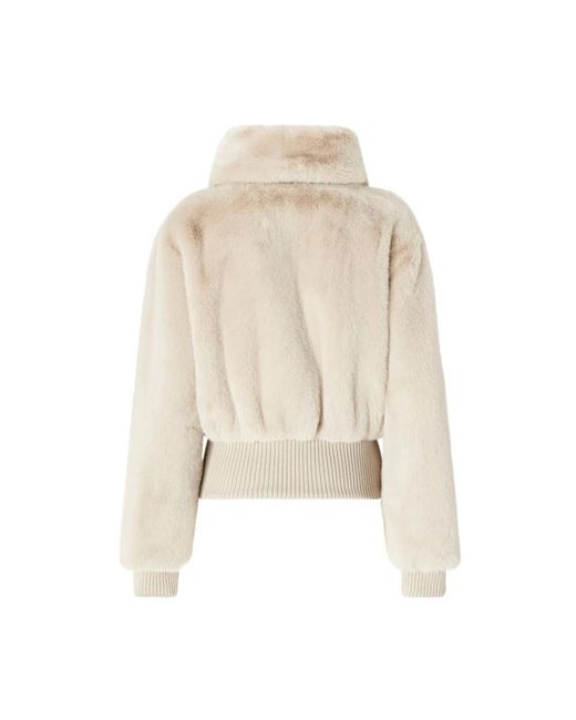 Pinko Natural Faux Fur & Shearling Jackets