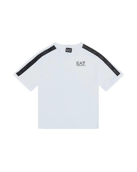 EA7 Kurzarm t-shirt mit logo tape in Blue für Herren