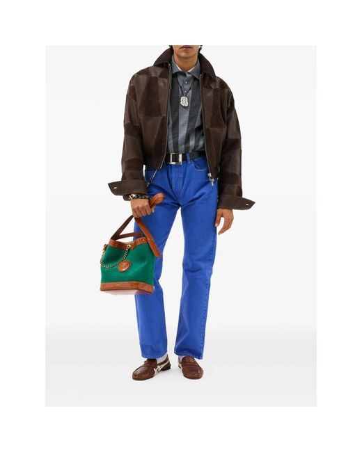 Leather Jackets Versace pour homme en coloris Brown