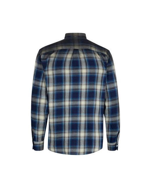 DSquared² Overhemden ,Blauw ,Katoen Shirt Met Ruitpatroon in het Blue voor heren