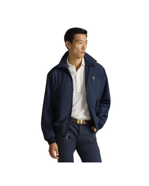 Ralph Lauren Blue Bomber Jackets for men