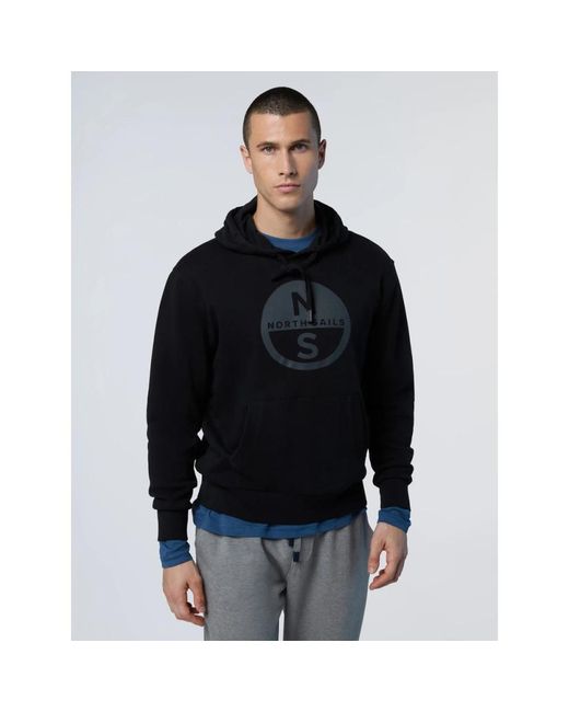 North Sails Black Hoodies for men