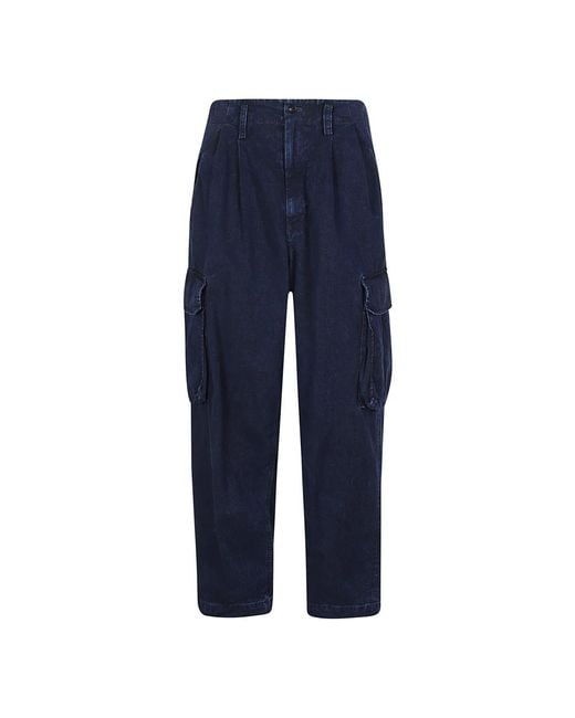 Yohji Yamamoto Loose-Fit Jeans in het Blue