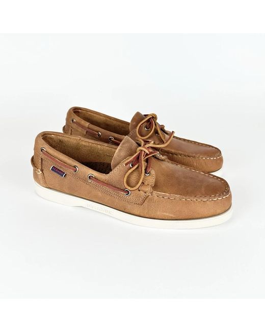 Sebago Brown Sailor Shoes for men
