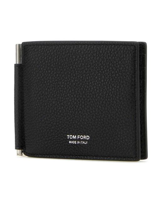 Tom Ford Klassischer schwarzer lederkartenhalter in Black für Herren