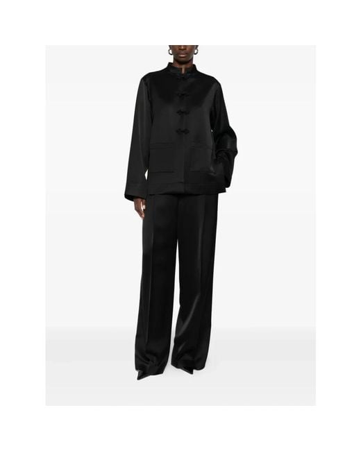 Rohe Black Wide Trousers