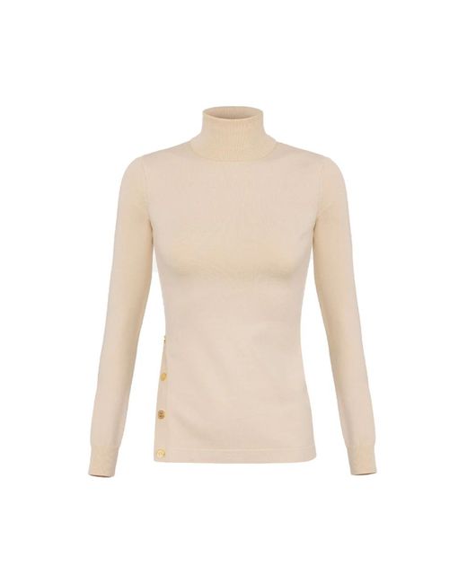 Elisabetta Franchi Natural Turtlenecks