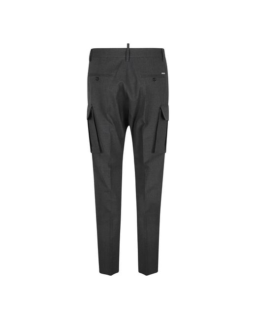 DSquared² Gray Slim-Fit Trousers for men