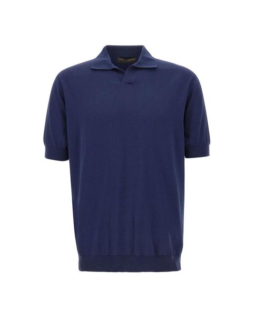 FILIPPO DE LAURENTIIS Blue V-Neck Knitwear for men