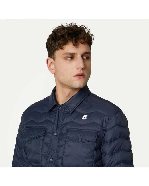 K-Way Blue Down Jackets for men