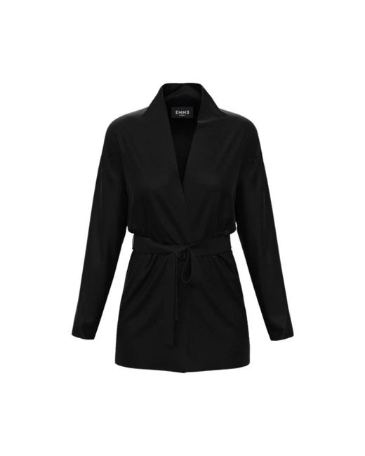 Marella Black Belted Coats