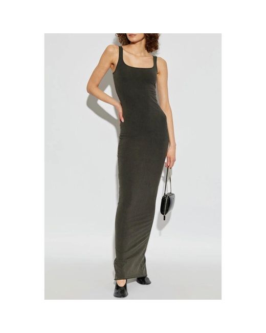 Entire studios Black Kleid square neck maxi