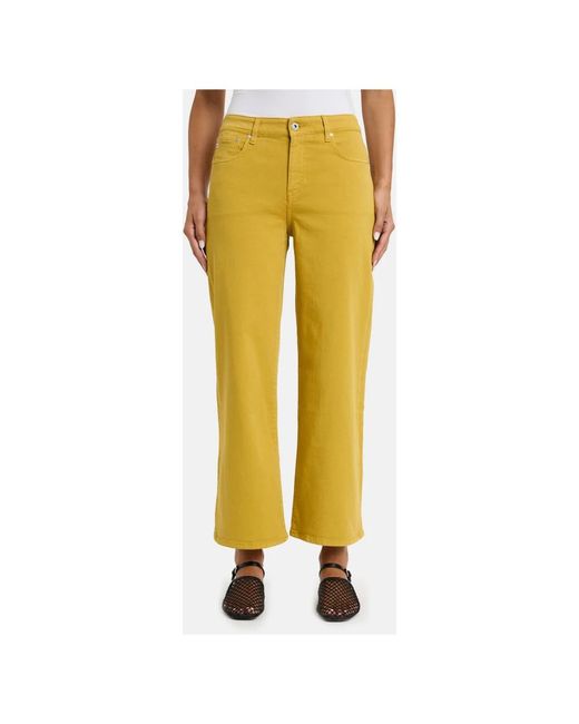 AG Jeans Yellow Cropped Trousers
