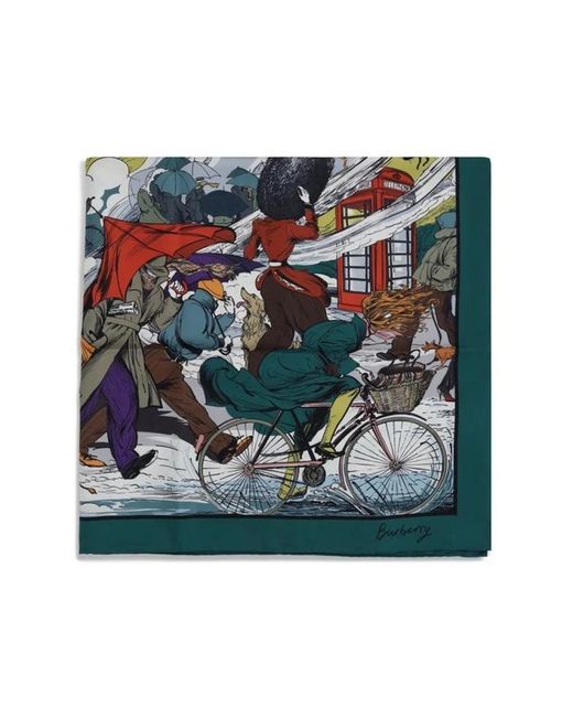 Silky Scarves Burberry de color Green