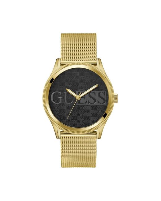 Guess Armbanduhr reputation gold, schwarz 44 mm gw0710g2 in Metallic für Herren