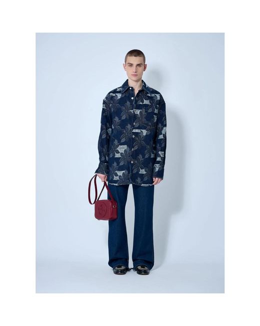Gucci Blue Denim Jackets for men