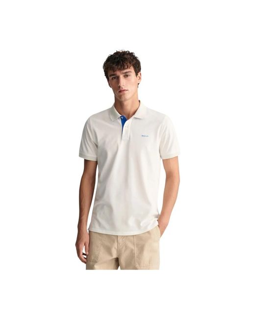 Gant Stretch baumwoll polo shirt regular fit in White für Herren