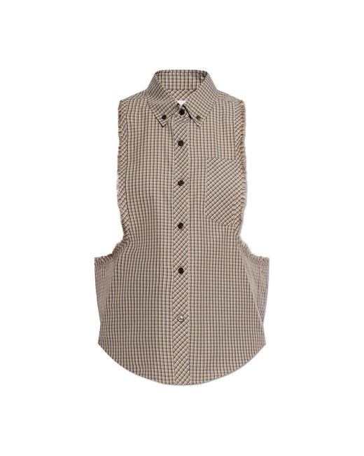 Versace Raw-Edge Vest in het Brown