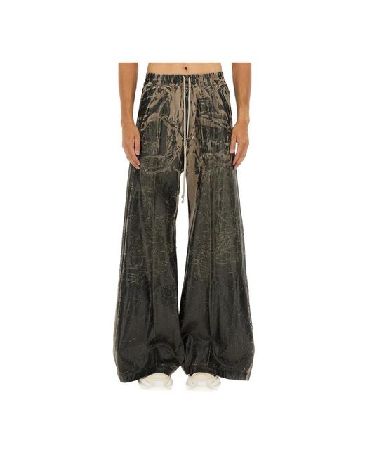 Rick Owens Green Wide Trousers for men