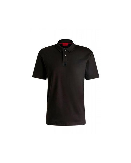HUGO Black Polo Shirts for men