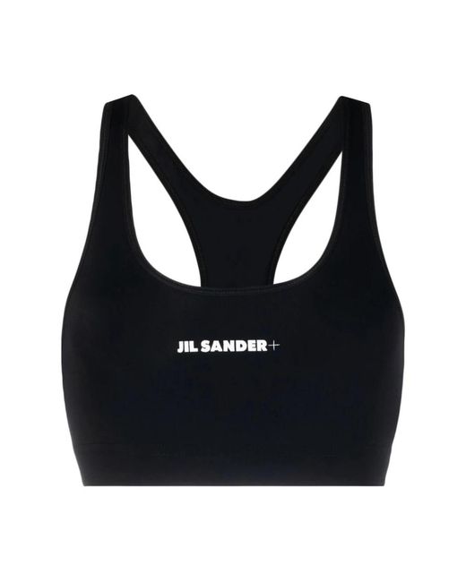 Jil Sander Black Sleeveless Tops