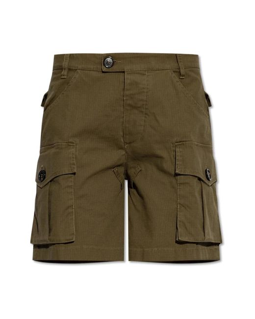 DSquared² Korte Broeken ,Groen ,Katoen Logo Shorts in het Green