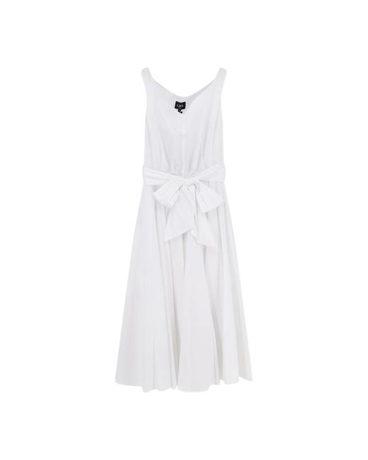 Lavi White Midi Dresses