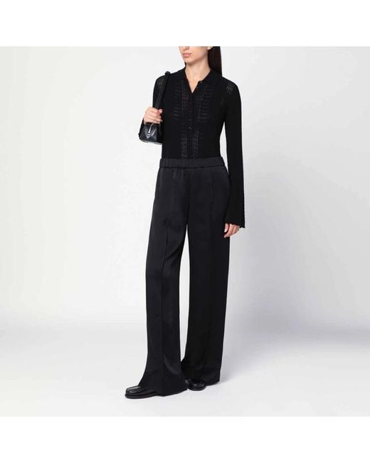 Jil Sander Black Wide Trousers