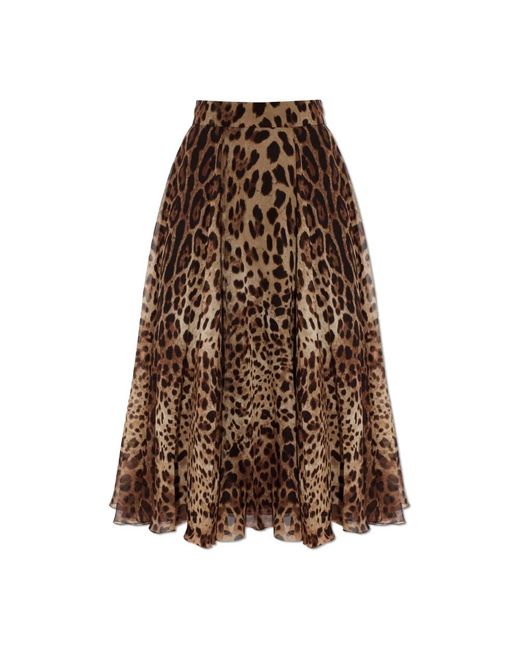 Dolce & Gabbana Brown Midi Skirts