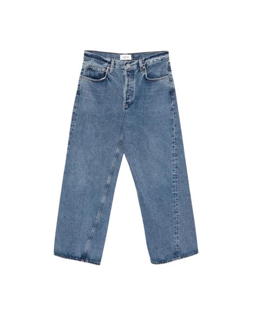 Agolde Blue Straight Jeans