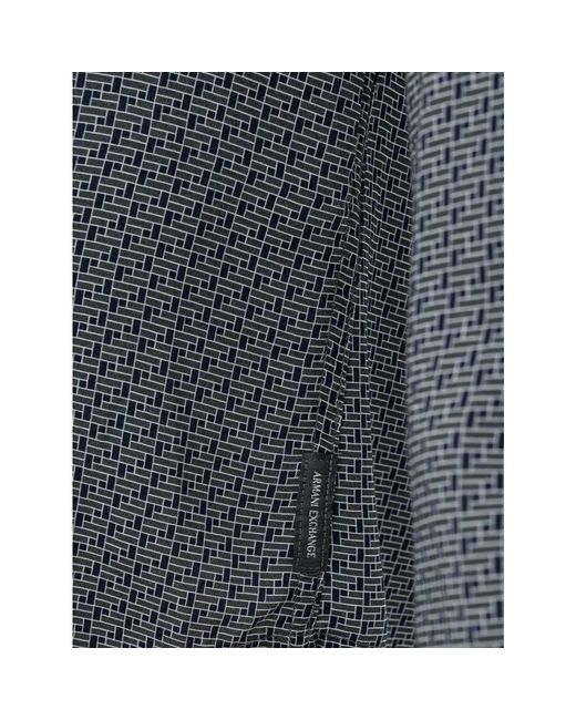 Armani Exchange Koreanisches micro print hemd in Gray für Herren