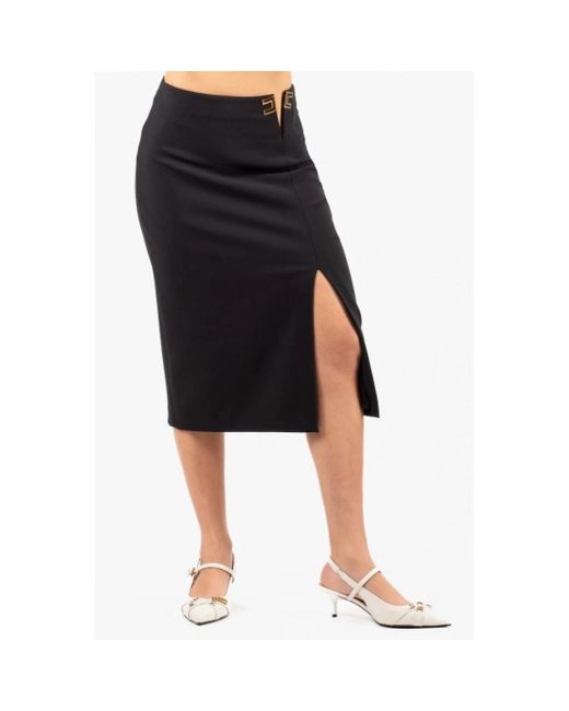 Elisabetta Franchi Black Midi Skirts