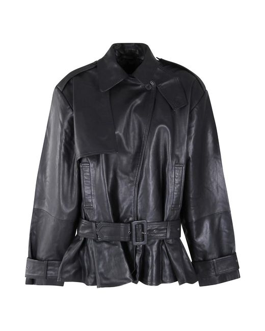 ROTATE BIRGER CHRISTENSEN Black Leather Jackets
